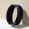 Anel Masculino Transfronteiriço Simples de Aço Inoxidável Galvanizado com Letras em Inglês Que Não Desbotam, Anel de Joia Gravado a Laser Atacado