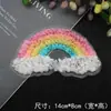 Parche Bordado 3D de Arcoíris para Ropa Infantil, Decoración de Falda y Sombrero, Parche de Bordado DIY Hecho a Mano