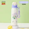 Taza isotérmica de acero inoxidable 316 de Disney para niñas, vaso de agua de aspecto elegante, especial para estudiantes de secundaria, vaso con popote para escuela primaria