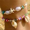 Aliexpress Joias de Concha Transfronteiriças Tornozeleira Tecida de Concha Estilo Praia Multicamadas Conjunto de Tornozeleiras de Concha