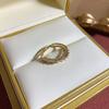 Anel de diamante de zircão de alta qualidade feminino luz de luxo nicho design senso de moda personalidade dedo indicador aberto ins popular Net Red