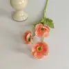 Flores Artificiais de Papoula Plantas Verdes Realistas Aveludadas Adereços para Fotografia Decoração de Casa Ornamentos Atacado Flores Artificiais de Papoula para Casamento