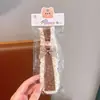 Pegatina de Flequillo de Velcro para Niñas Peine Organizador Domador de Cabello Rebelde a Cuadros Color Café con Leche Pinza para Cabello de Bebé Accesorios para el Cabello