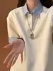 Directamente del fabricante: Camiseta de Verano para Hombre Estilo Americano Falso Dos Piezas Cuadros Patchwork Polo Manga Corta con un Toque Fresco y de Alta Gama