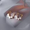 Diseño Nicho de Perla de Agua Dulce Arete Clip para la Oreja de Repelente de Mosquitos de Alta Gama Pendientes de Moda Nuevos de Verano para Mujer 2025 Pendientes de Temperamento
