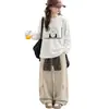Camiseta Infantil Menina Outono Manga Longa 2026 Nova Estilo Coreano Infantil Solta Média e Grande Moda Infantil Gola Redonda Camisa Base