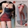 Lencería Sexy Estilo Año Nuevo Pura Pasión Camisón Chica Caliente Apasionada Liguero Rosa Transparente Coqueto Falda de Cadera Dropshipping