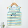 Chal de Algodón Puro con Estampado de Dibujos Animados para Niños de Verano Camiseta Interior sin Mangas para Niños Niñas Ajustado Categoría a Venta al por Mayor