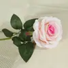 Flor de Rosa de Terciopelo de Tallo Único con Tacto Real para Decoración del Hogar Suministros Boda Planta de Simulación Flor Artificial