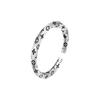 Anillo de Trébol Antiguo Vintage de Plata S925 Bajo el Árbol Banyan Anillo de Möbius Simple para Mujer Anillo de Dedo Personalizado para Combinar con Todo