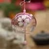 Campanillas de viento de cristal estilo japonés fábrica directa hechas a mano pintadas regalos creativos puesto de exposición de lugar escénico puesto de mercado nocturno venta caliente joyería