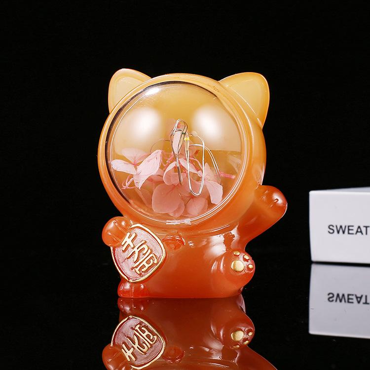 2104-27招财猫B橘红色