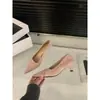 Zapatos de Tacón Negros de Gamuza Estilo Francés de Nicho, Nuevo Modelo Primavera/Otoño 2026, Elegantes Zapatos Rosas de Socialité para Combinar con Vestidos