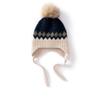 Chapéus Infantis Outono e Inverno Chapéus de Lã para Bebês Moda Chapéus de Tricô para Meninas Chapéus com Proteção para as Orelhas para Meninos Quentes e à Prova de Vento Inverno
