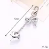 Nuevo colgante de manzana y mariposa con cuentas hecho a mano para teléfono, con un toque de alta gama, charm de cadena doble para bolso, cadena para colgar el teléfono, regalo