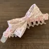 Accesorio para el Cabello Semirecogido Estilo Nuevo 2026: Pinza de Plátano de Malla, Pinza de Garra Francesa con Lazo Negro, Pinza para el Cabello de Lunares para la Parte Posterior de la Cabeza