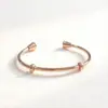 Novo Preço Especial Pulseira de Cabelo Liso Luxo Leve de Alta Qualidade com Preservação de Cor Moda Pulseira de Aço Titânio Cravejada de Diamantes Fornecimento de Loja Física Feminina
