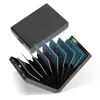 Caixa de Cartão de Aço Inoxidável para 10 Cartões Anti-Bloqueio RFID Estojo de Cartão de Grande Capacidade Caixa de Armazenamento de Cartão de Metal de Alta Qualidade Anti-Desmagnetização