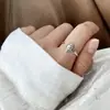 Anel Croissant de Design Único para Mulheres, Anel Aberto de Moda Personalizado de Celebridade da Internet, Anel de Dedo Indicador Punk Retrô Hip-Hop