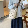 Bolsa Balde de Bolinhas para Bubble Tea Nova Ins Nicho Alça Única de Ombro Transversal Tote de Grande Capacidade