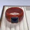 Nova Coleção de Pulseiras de Resina Vintage Transfronteiriças para Mulheres, Pulseira Exagerada de Aba Larga com Pedras, Acessórios de Joias Europeus e Americanos
