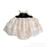 Roupas de Bebê Menina Vestido de Verão Super Fofo Princesa Peça Única Alcinha Calcinha Estilo Estrangeiro Conjunto de Vestido Um Ano Verão