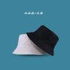 Sombrero de Pescador de Doble Cara para Mujer, Nuevo Estilo Primavera y Verano, Sombrero Simple de Color Puro para Proteger del Sol, Protección Solar para Exteriores, Sombrero de Cubeta Pequeño de Moda que Muestra la Cara para Hombre