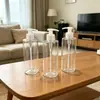 Botella de hombro plano de 60 ml, 24 unidades, transparente, de PET, de pequeña capacidad, para uso diario, gel de ducha, champú y viaje, venta directa de fábrica