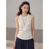 Top de tirantes halter elegante Geming para mujer, blusa de verano con tiras de corbata, top sin mangas N979B