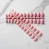 Nuevos Parches para Uñas 24 Piezas Color Puro Brillantes Ovalados Cortos Parches de Manicura Removibles Parches de Uñas Terminados Usables Parches de Uñas Postizas