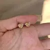 Brincos Coração Flor de Íris Banhados a Ouro 24K, Que Preservam a Cor, Populares no Xiaohongshu, Brincos de Nicho Luxuosos e Elegantes