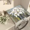 Funda de Mesa de Noche Floral Tridimensional para el Hogar, Funda para Lavadora, Paño de Cubierta Antideslizante Absorbente de Agua de Tierra de Diatomeas, Tapete a Prueba de Polvo
