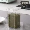 Pote Hermético com Fecho Rápido para Cozinha, Pote de Armazenamento Doméstico de Grau Alimentício, Caixa Plástica Transparente Selada para Ervas Medicinais, Caixa para Armazenamento de Temperos