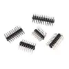 Espaçamento de pinos dobrados 2,54 mm fileira dupla pino dobrado conector de pino dobrado 90 graus 2x2p/3/4/5/6/10/20/40p