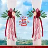 Cortina de Decoração de Quarto de Casamento, Decoração de Amarração de Cortina para o Quarto da Noiva, Sala de Estar, Quarto, Quarto Principal do Noivo, Decoração Pendente de Personagem para Celebração de Casamento