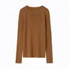 ¡Se ve bien! Tejido de Punto Rojo Suave y Ceroso para Mujer en Invierno, Pieza Única sin Costuras, Aspecto Adelgazante, Cuello Redondo, Tejido de Lana de Oveja