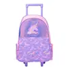 Mochila Escolar con Carrito Australiana de Gran Capacidad, Diseño de Dibujos Animados, Mochila con Ruedas para Estudiantes de Primaria y Secundaria