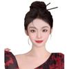 Tiara de Cabelo Simulado com Bola, Amarrador de Cabelo Estilo Antigo, Amarrador de Cabelo Natural Despojado, Flor de Cabelo de Cabelo Real Amarrador de Cabelo Fofo