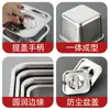 Uau! Recipiente Quadrado Personalizado de Aço Inoxidável para Temperos, Caixa de Temperos de Cozinha com Tampa, Caixa de Condimentos, Caixa para Armazenamento de Amostras, Recipiente Espessado para Banha