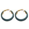 Pendientes Circulares Amplios con Degradado de Goteo de Aceite Vintage, Estilo Geométrico Moderno y Sencillo, Pendientes de Nicho de Alta Gama para Mujeres