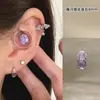 Colección de Pendientes de Hueso del Oído Morado de Ensueño Pendientes de Zirconia Pendientes Planos Espirales de Titanio Médico para el Hélice Pendientes de Hueso del Oído Morados