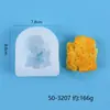 Molde de Silicona para Waffles Caseros Pan Croissant Galleta Fondant Pastel Vela Resina Huevo de Simulación