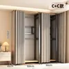 Armario de metal, estructura de acero, completamente cerrado, diseño simple, adecuado para apartamentos de alquiler, modular, engrosado, de pie, estilo abierto, para uso doméstico