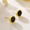 Pendientes de Perla Artificial Retro de Venta Caliente Transfronterizos Flor Geométrica Acero de Titanio Moda Lujo Ligero Diseño de Nicho Pendientes