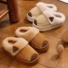 Chinelos de Algodão para Crianças Couro Impermeável Macio Antiderrapante Pelúcia Espesso Pai-Filho Adulto Casal Casa Inverno Quente Sapatos de Algodão Inverno