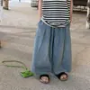 TaiRu 2026 Verano Nuevos Pantalones Vaqueros de Color Sólido Estilo Coreano para Niños, Pantalones Transpirables Versátiles y Elegantes Anti-Mosquitos