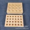 Gradilla de madera de 12 orificios para tubos de ensayo, experimental, multifuncional, gradilla para exhibición de tubos colorimétricos, base de madera maciza, soporte de vidrio para tubos de ensayo