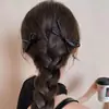 Pinza para el pelo con lazo de cuero para mujer, estilo coreano, pinza simple para flequillo lateral, pasador, pinza lateral, pinza de pico de pato, accesorio para el cabello