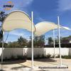 Estrutura de filme de sombreamento paisagístico artístico alta transmitância de luz material PVC, PTFE resistência a terremotos resistência ao vento resistência à neve