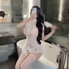 Lencería sexual Guofeng, pijama cheongsam de malla clásica sexy, tentación, pasión, cama, bata de puro deseo 2704